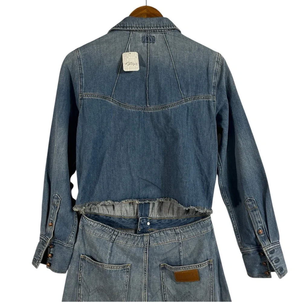 NWT Wrangler Radiating Coveralls Wideleg Denim Jumpsuit size Small